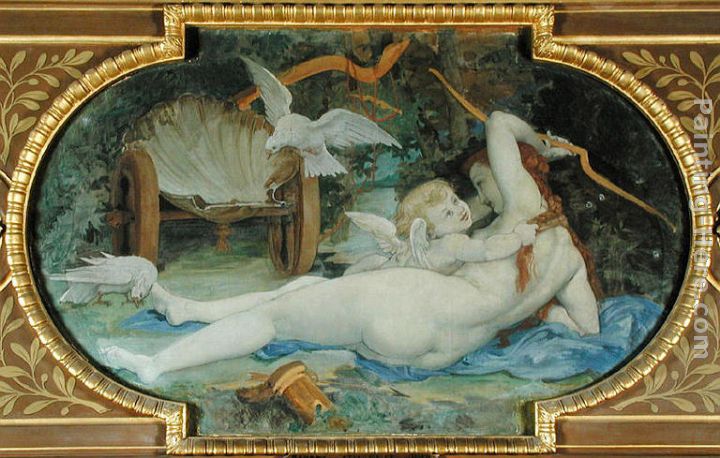 Venus Jouant avec L'Amour painting - Paul Jacques Aime Baudry Venus Jouant avec L'Amour art painting Venus Jouant avec L'Amour painting - Paul Jacques Aime Baudry Venus Jouant avec L'Amour art painting